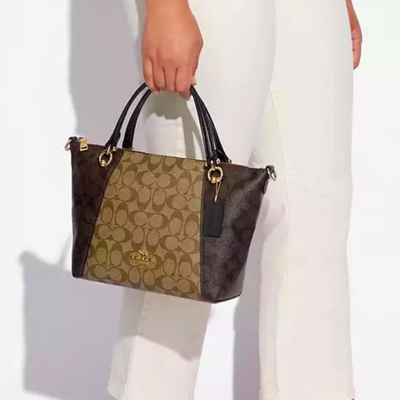 NWT Coach Kacey Satchel crossbody bag in signature canvas - Picture 10 of 12